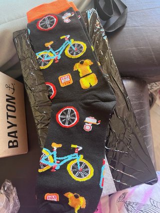 Calcetines Talla Única Estampado Bicicletas