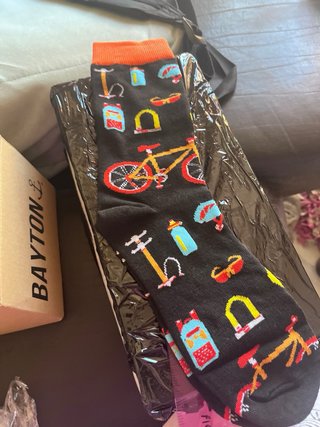 Calcetines Talla Única Estampado Bicicletas