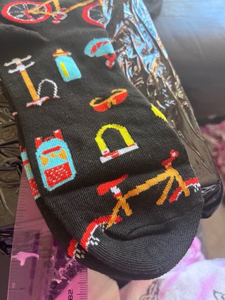 Calcetines Talla Única Estampado Bicicletas