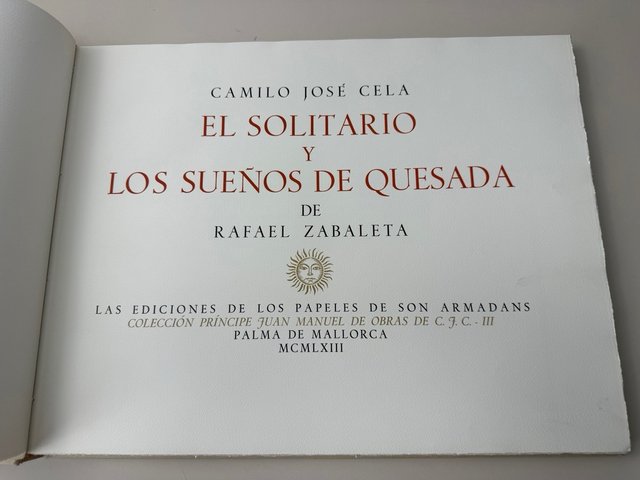 Camilo Jose Cela firmado el solitario y los sueños