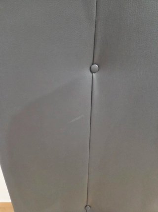 Cabecero Cama 135 Gris Piel Sintética