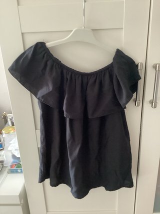 Top donna smanicato nero