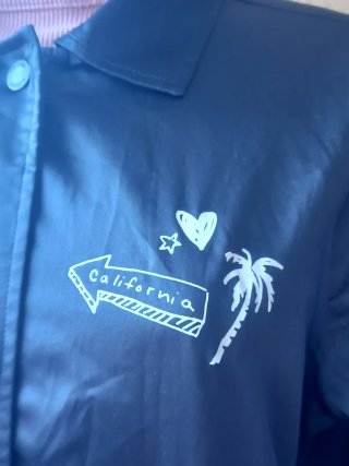 Cazadora Hollister Negra Talla L