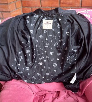 Cazadora Hollister Negra Talla L
