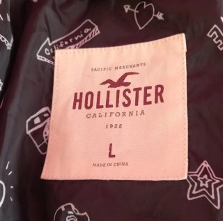 Cazadora Hollister Negra Talla L