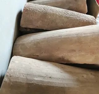 Tejas antiguas de barro