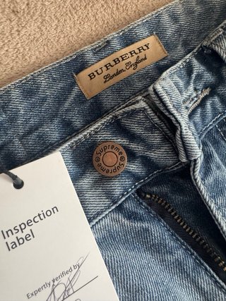 Conjunto Burberry x Supreme Vaquero Azul