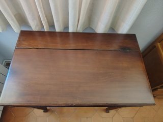 Escritorio clásico madera y piel