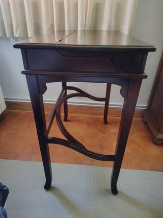 Escritorio clásico madera y piel