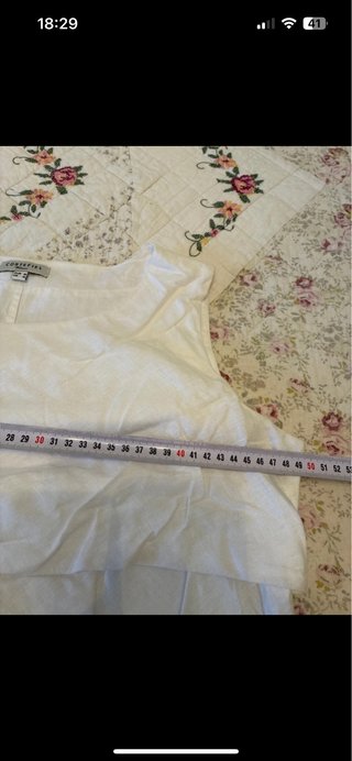 Vestido blanco volantes talla M