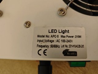 Foco LED Grow Apollo 6 (210W) - Cultivo Interior