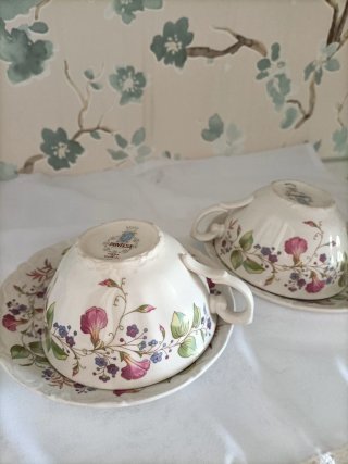 2 Tazas y Platos Pontesa Porcelana