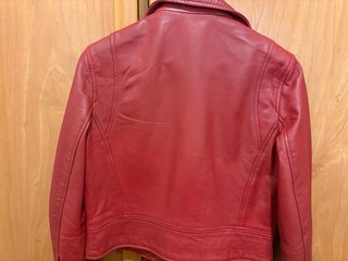 Chaqueta cuero Mango roja