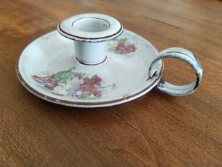 Palmatoria antigua porcelana esmaltada floral