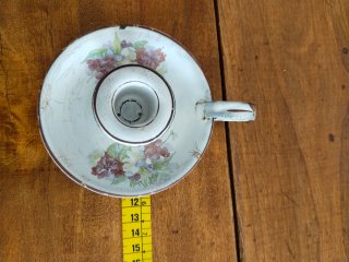 Palmatoria antigua porcelana esmaltada floral