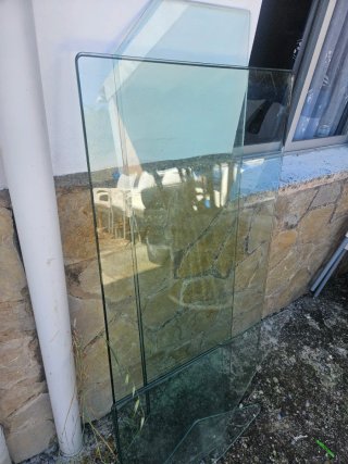 Conjunto Muebles Salón Acrílico y Dorado