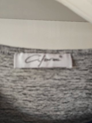 Maglia donna grigia e viola