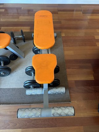 Banco de pesas ajustable naranja