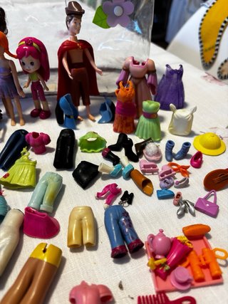 Pack Polly Pocket Muñecas y Ropa