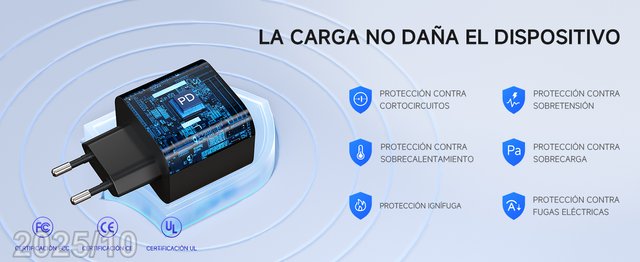 ECHTPOWER Cargador USB-C 60W Nintendo Switch 2