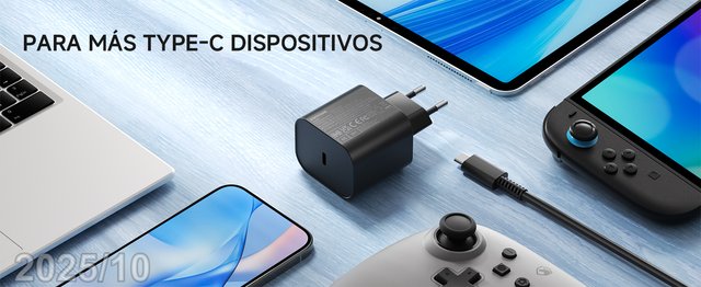 ECHTPOWER Cargador USB-C 60W Nintendo Switch 2