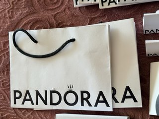 Lote Cajas y Bolsas Pandora Blancas