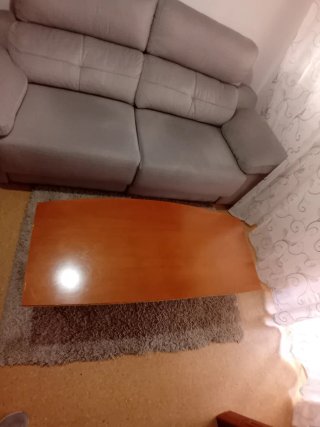 Alfombra pelo largo gris poliéster