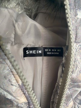 Piumino SHEIN cropped camouflage grigio