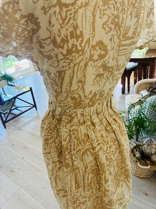 Vestido Adolfo Dominguez Lino Beige/Marrón