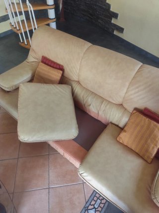 Sofá de 3 plazas de piel
