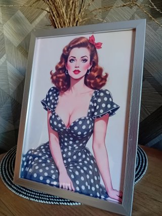 Quadro vintage donna anni '60
