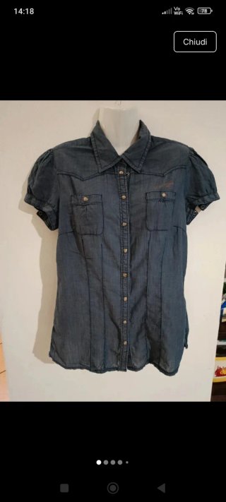 2 camicie denim leggera e floreale