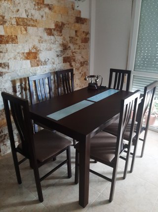 Mesa de salón y 6 sillas seminuevas