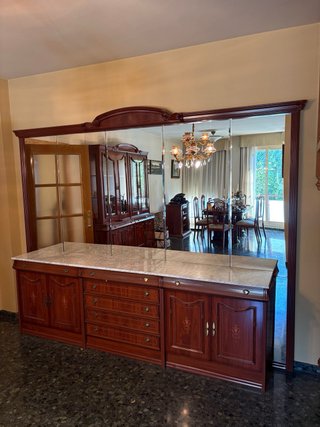 Conjunto Comedor Clásico Madera Maciza/Marqueteria