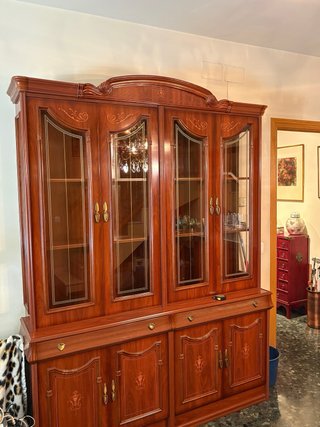 Conjunto Comedor Clásico Madera Maciza/Marqueteria