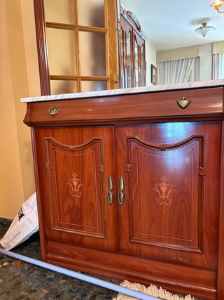 Conjunto Comedor Clásico Madera Maciza/Marqueteria
