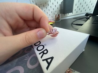 Anillo Pandora Oro Rosa Corazón Rosa