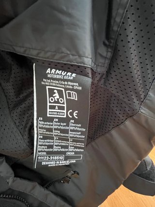 Chaqueta Moto Verano Mujer ARMURE Negra/Gris