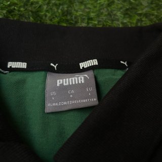 Polo Puma Negro y Verde