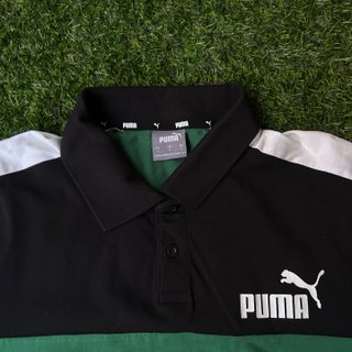Polo Puma Negro y Verde