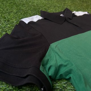Polo Puma Negro y Verde