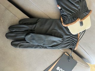 Guantes Hípica Boss Equestrian Negro Talla 6.5