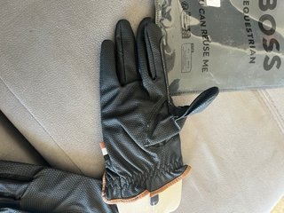 Guantes Hípica Boss Equestrian Negro Talla 6.5