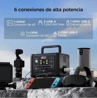 Estación Energía Batería Portátil 200W