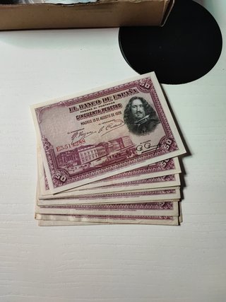 14Billetes de 50 Pesetas Banco de España 1928