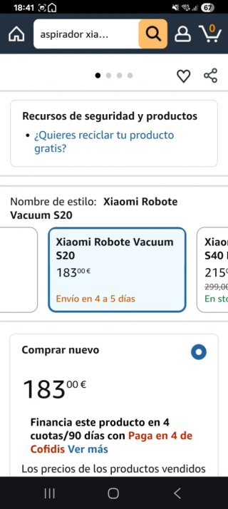 Robot Xiaomi S20 fregado y aspirador