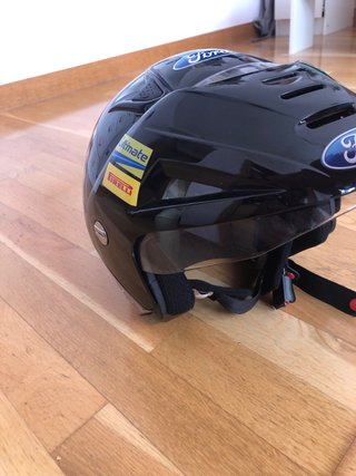 Casco Moto Negro con Visera XL