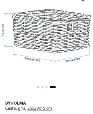 Lote cestas de ratan marrones Ikea byholma