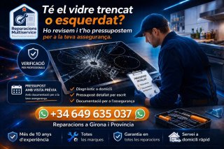 Reparació de vitro vidre trencat