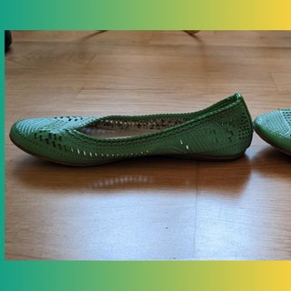 Bailarinas caladas verde menta talla 37